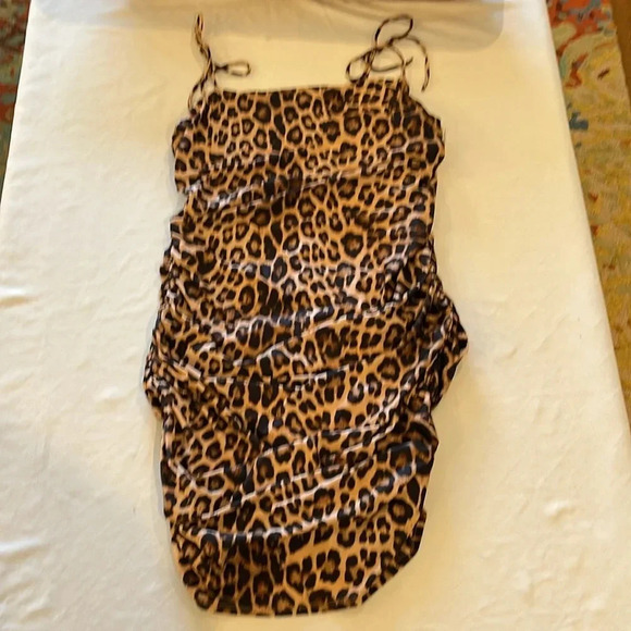 Good American Ruched Satin Slip Dress Leopard Print plus size 3XL‎ (6) NWT - Picture 2 of 5